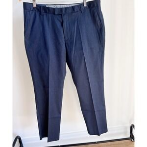 Charles Tyrwhitt Men's Smart Texture Pants Classic Fit Denim Blue Size 36x30 NWT